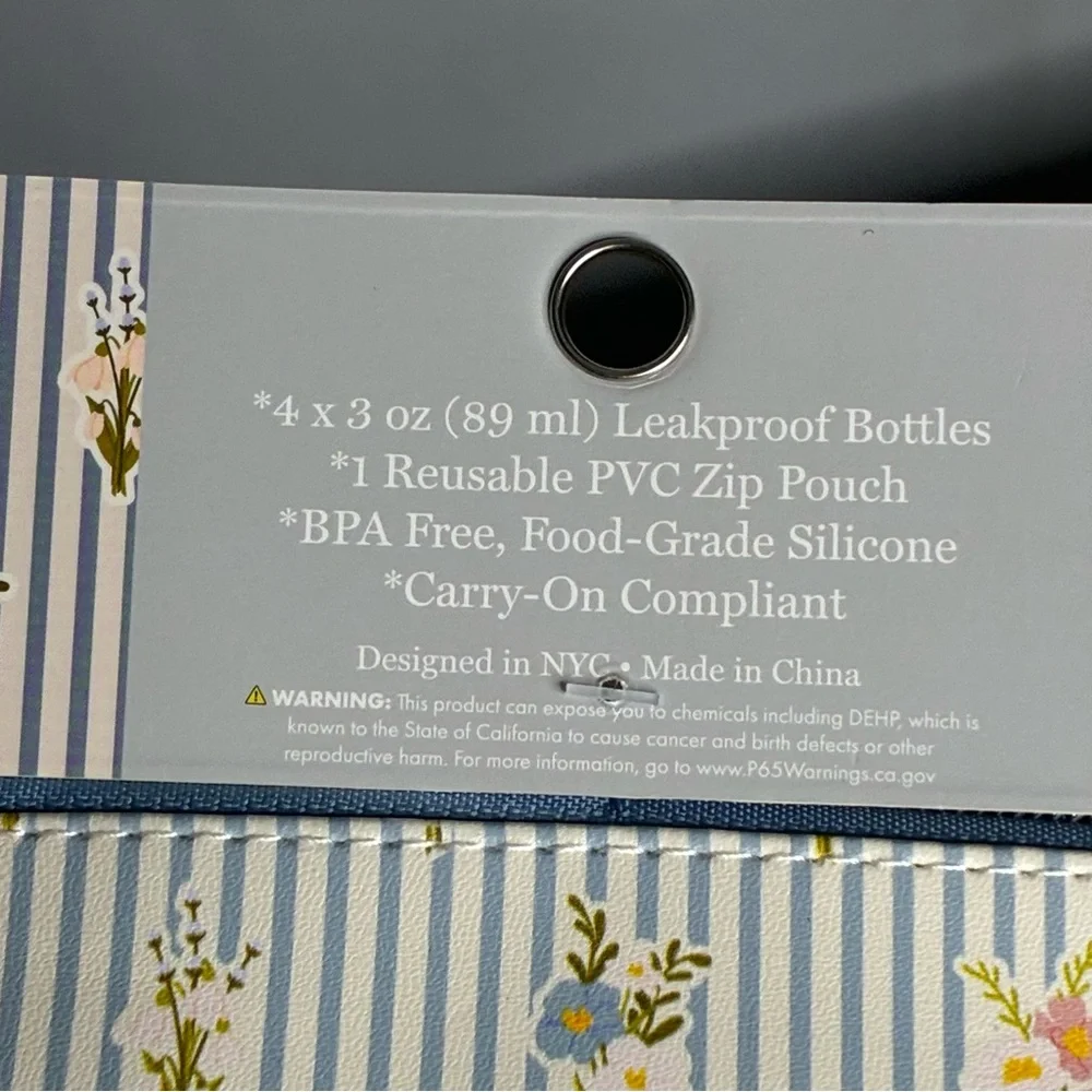 🐼 3/$25 NWT Martha Stewart Travel Bottle & Pouch Set SEE DESCRIPTION